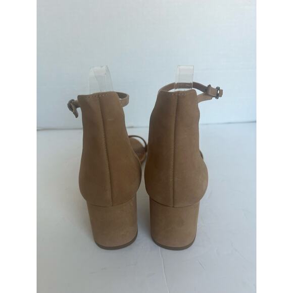 NWT Steve Madden Irenee Tan Leather Ankle Straps Low Heel Sandals Sz 11 - Picture 6 of 9